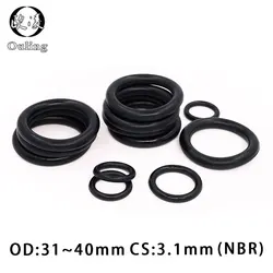 20PCS/lot Rubber Ring NBR Sealing O-Ring CS3.1mm OD31/32/33/34/35/36/37/38/39/40mm O Ring Seal Nitrile Gasket Rings Washer-.-