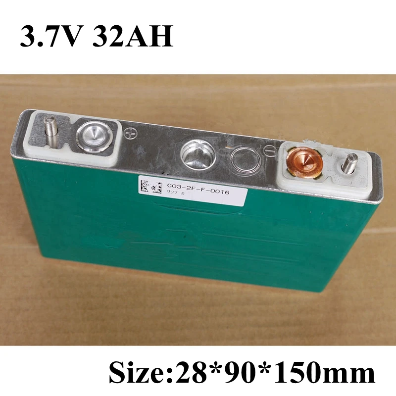 2szt Prawdziwa pojemność 3.7v 32Ah Li-ion High Drain 100A 3c Bateria 3.7v 30Ah Lithium Cell 30ah do zasilacza pojazdu elektrycznego EV