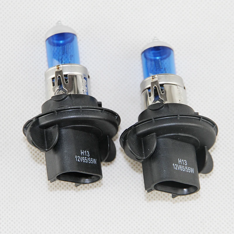 Pair 9008 H13 P26.4t 65/55W Halogen Bulbs Hi/Lo Dual Beam For Car Moto Headlight Fog Lights Parking Daytime Running Light