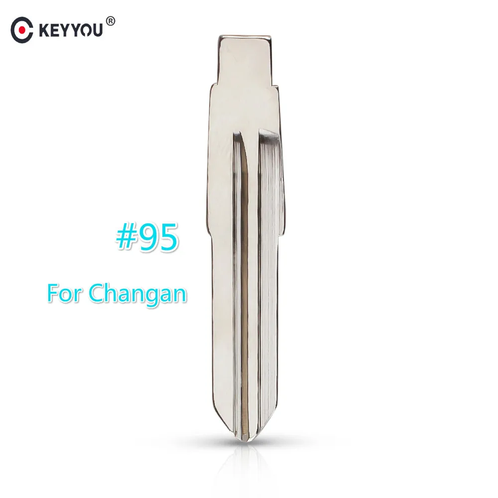 

KEYYOU 10pcs/lot Metal Blank Uncut Flip KD Car Remote Key Blade Type #95 For Changan For BMW Mini Key Uncut Blade