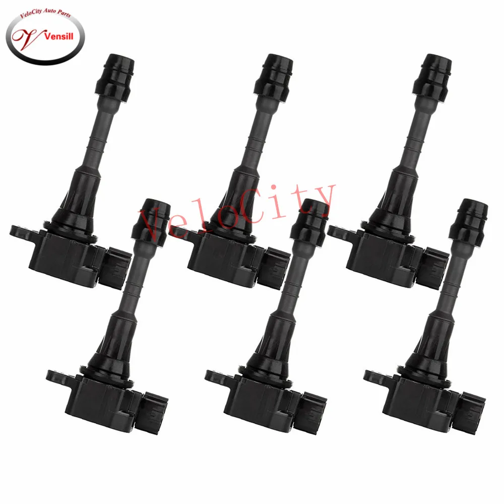 6 PCS Part No# 22448-AL61C 22448-AL615 AIC-3103G Ignition Coil For Nissan 350Z Infiniti G35 M35 M45 FX35 FX45 3.5L