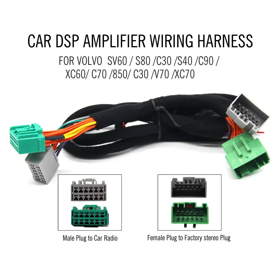 

Car DSP Amplifier Wring harness cable for VOLVO SV60 / S80 /C30 /S40 /C90 /XC60/ C70 /850/V70/XC70