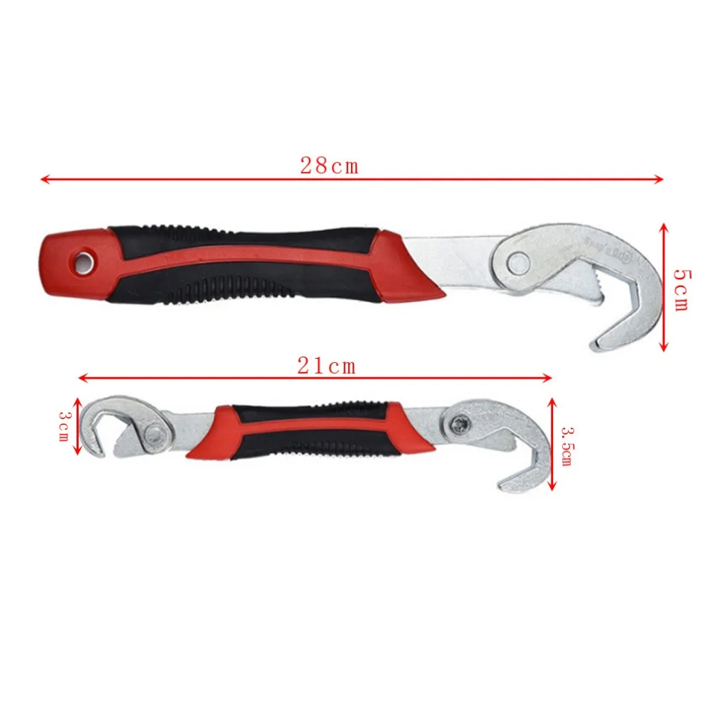 Hand Tools Wrench Set Ratchet Spanner 9-32mm 2pcs Universal Chromium-vanadium Steel Length 215mm, Two Heads Design Adjustable