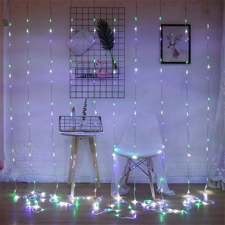 6*3M 3*6M LED Waterfall String Light Outdoor Curtain Icicle Light Meteor Shower Rain Light Christmas Wedding Garland Light