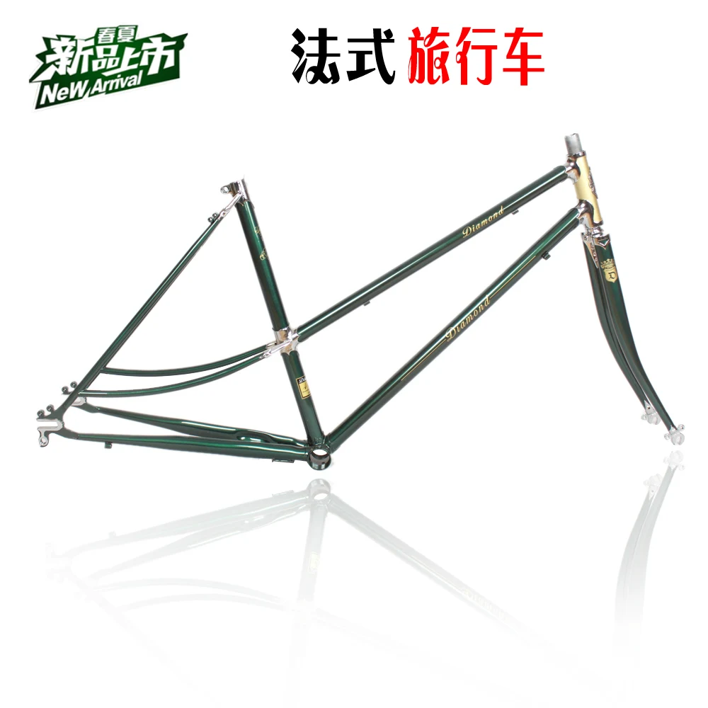 Reynolds-Chrome-Molybdenum Steel Road Vintage Bicycle Frame, Customized Columbus Pipe Frame, 520