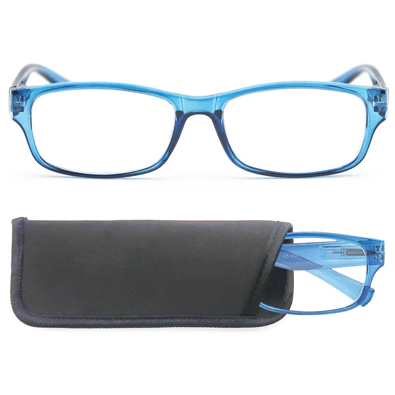 Lunettes de lecture pour hommes et femmes, monture carrée et Durable, charnière à ressort Flexible, vue claire, force de grossissement + 0.5 à + 5.0