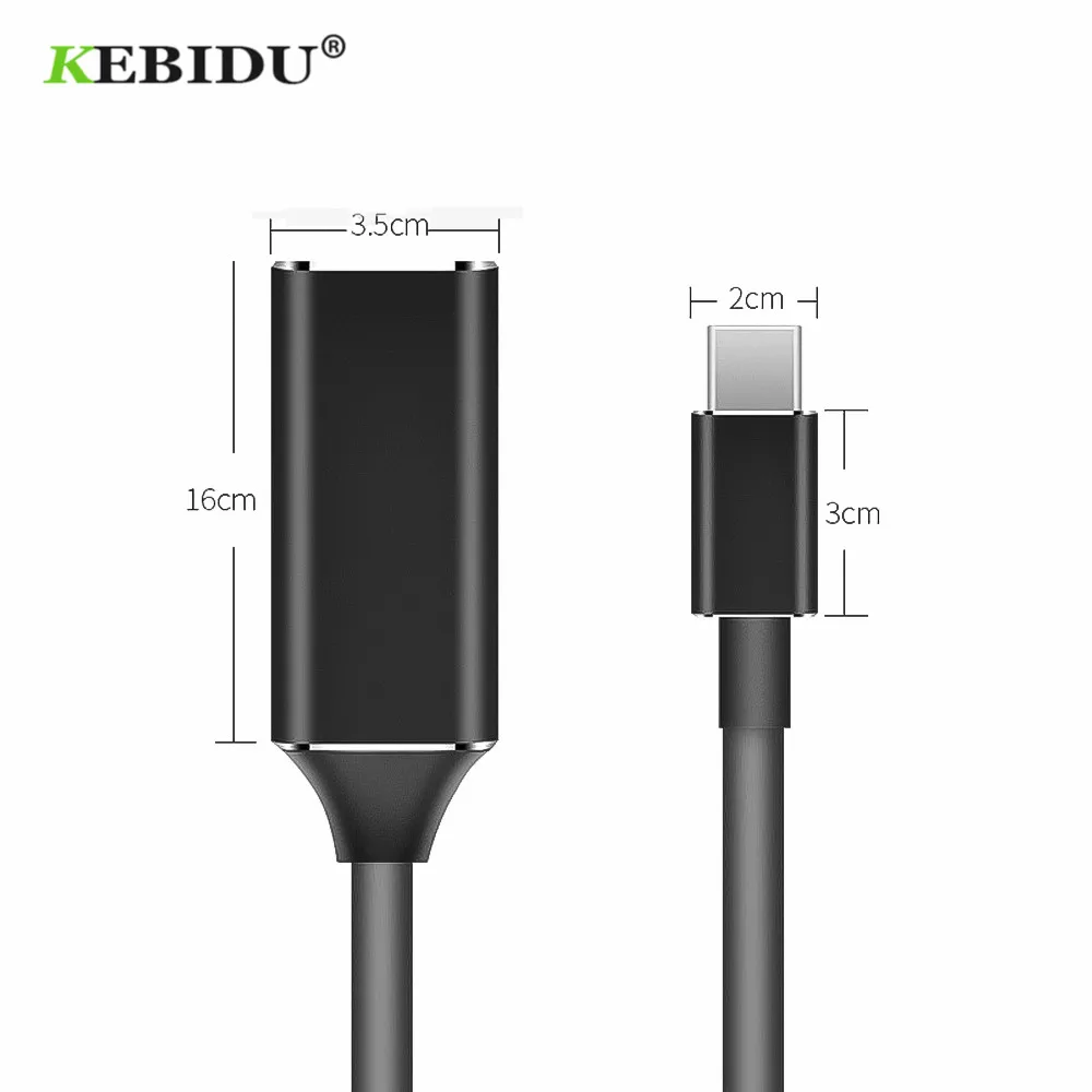 KEBIDU USB C 타입 어댑터, USB 3.1 (USB-C)-HDMI 호환 어댑터, 수-암 4K 변환기, PC 컴퓨터 TV 디스플레이 전화용