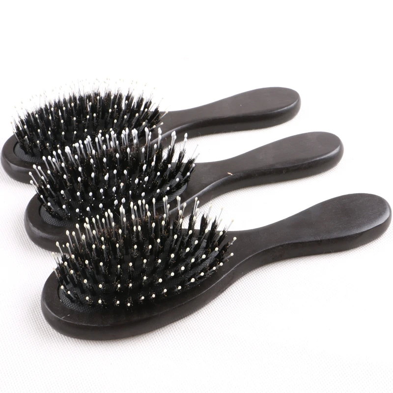 XUCHANG HARMONY 1 Piece Boar Bristle Salon Hair Brush with Wooden-handle for Hair Extension