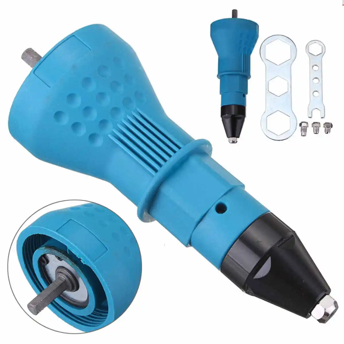 Newest Cordless Electric Rivet Nut Tool Riveting Tool Drill Adaptor Insert Nut Adapter