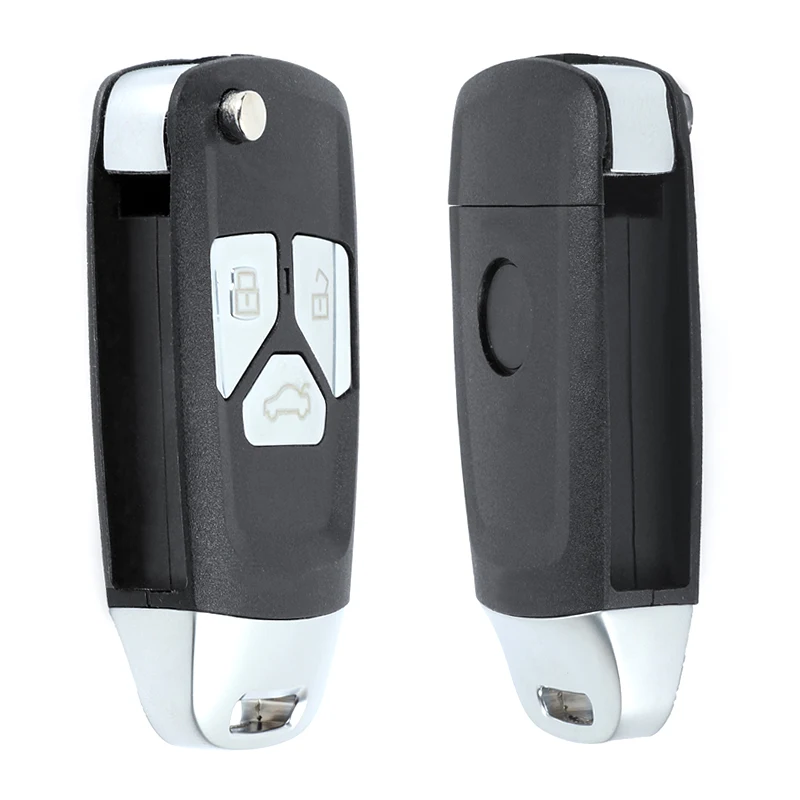 KEYECU 433MHz ID48 Chip P/N:CE 0678, MODEL: RK950EUT Upgraded Flip Remote Car Key Fob 3B DW04R Blade for Chevrolet Aveo