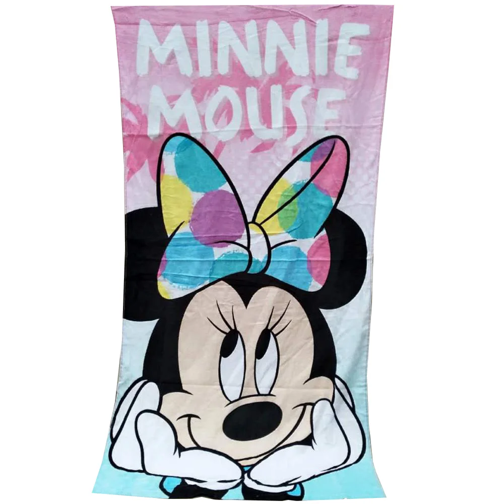 

2023 Disney Cartoon 100% Cotton Little Mickey Mouse Bath Towel for Kids Boys Beach Towel Shower Pool Towel 75x150cm