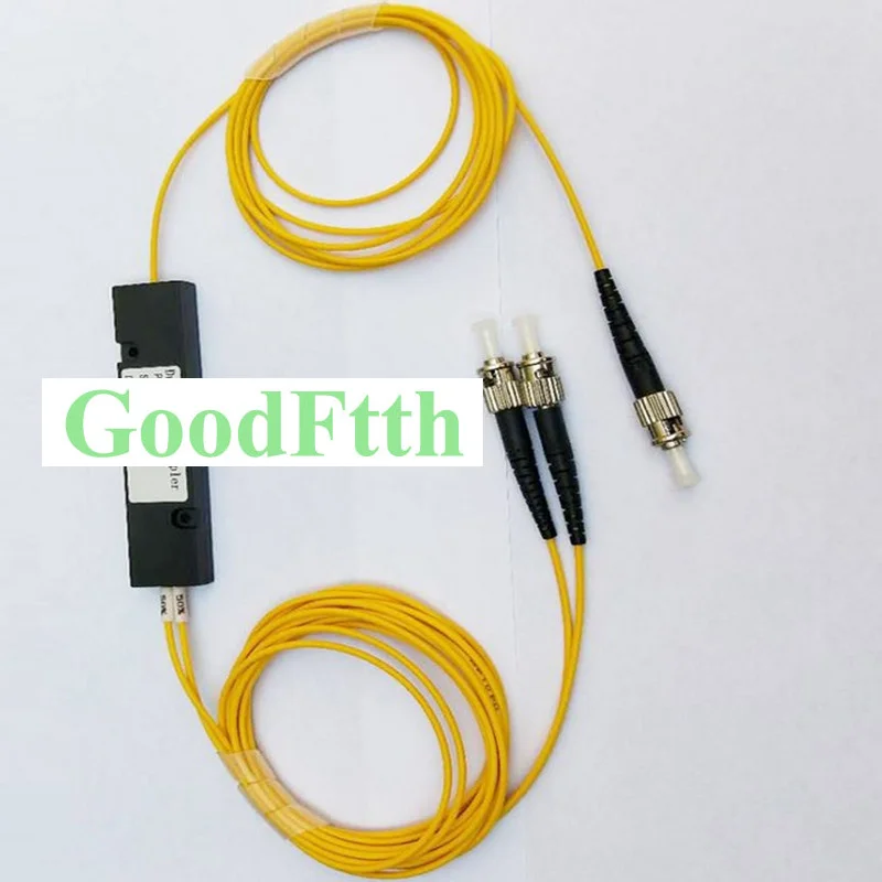 ตัวเชื่อมแยกแสง FBT PLC 1X2 st/upc SM 1M อัตราส่วนที่กำหนดเอง goodftth