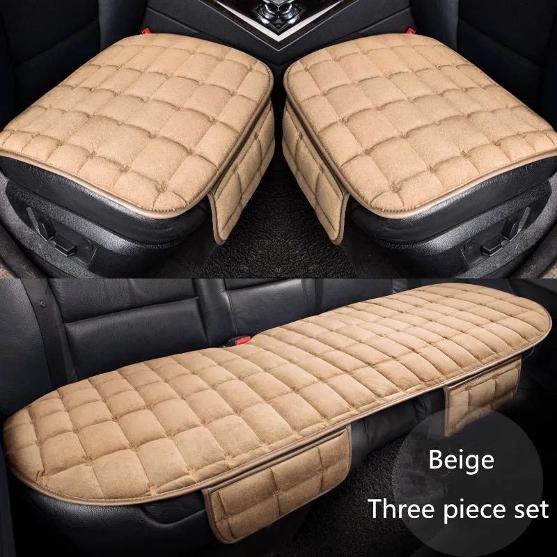 Car Seat Cover Winter Warm Velvet Seat Cushion Universal Front Rear Back Chair Seat Pad For Audi A3 A4 A5 A6 A7 Series Q3 Q5 Q7