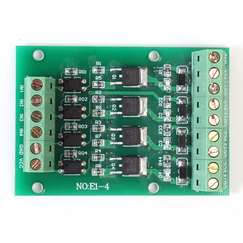 Optocoupler Isolation Relay Module 4 Channel FET Field-Effect Tube Module NMOS FR1205 DC 5-24V Solenoid Driver