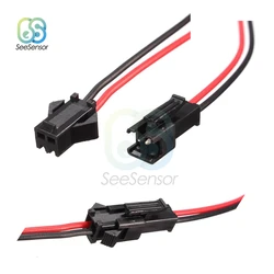 5Pairs 10cm 15cm 30cm Long JST SM 2Pins 2P Plug Male to Female Wire Connector LED Connectors