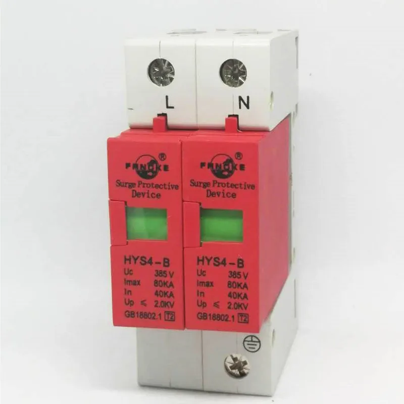 

SPD 40KA-80KA 2P1P+N surge arrester protection device electric house surge protector B ~385V AC