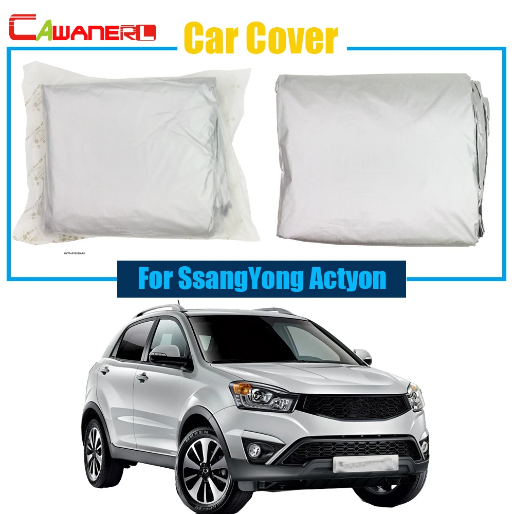 

Cawanerl Car SUV Cover Sun Shield Rain Snow Resistant Protector UV Anti Car Cover For SsangYong Actyon