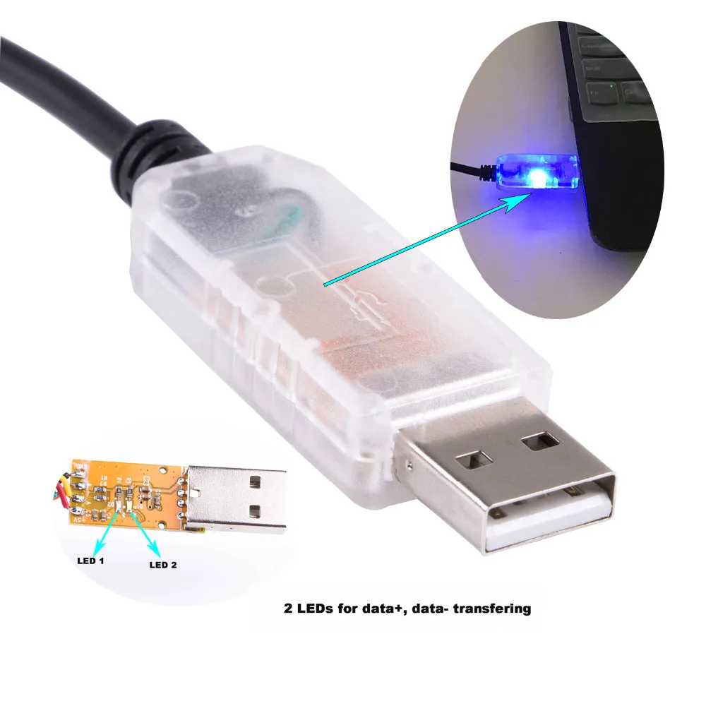 FTDI USB to RS485 Wire End Converter Connector Wiring Pinout Cable Compatible USB-RS485-WE-1800BT