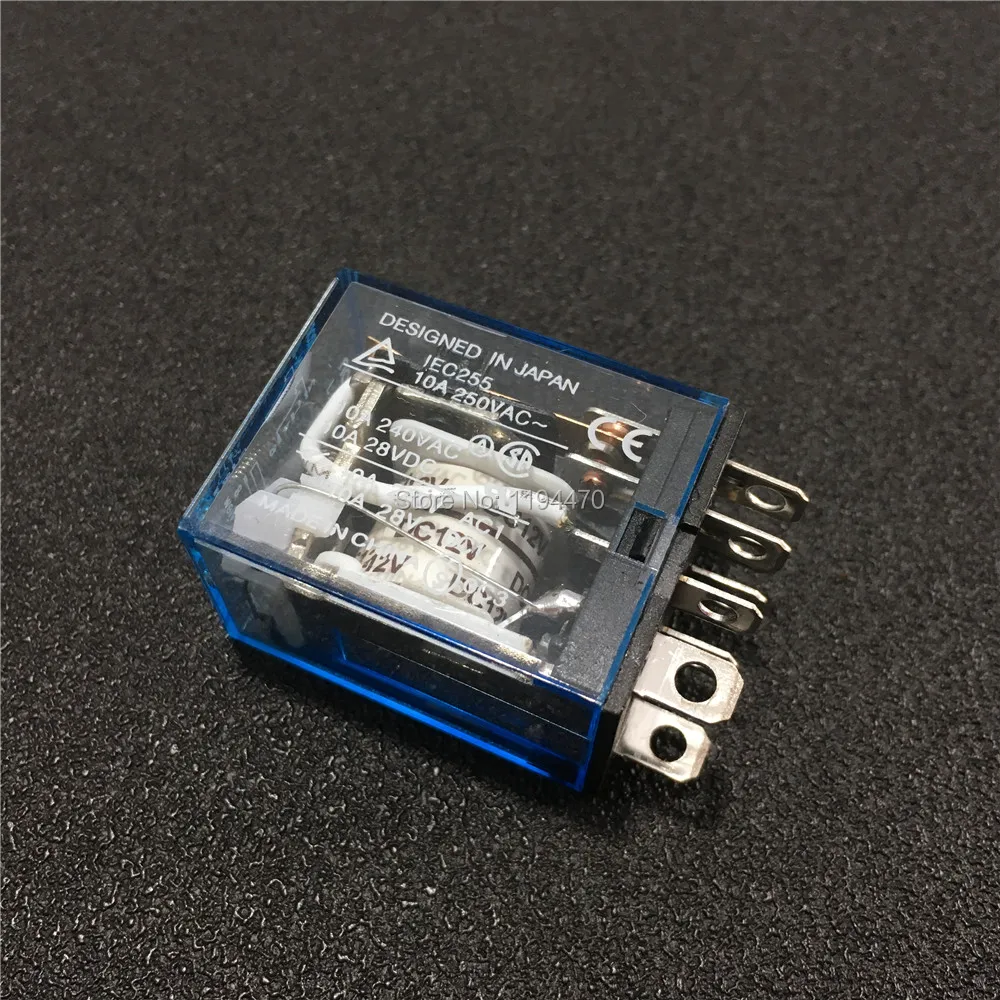 10pcs LY2NJ DC 12V 24V 110V 220V AC Coil Power Relay Mini Electromagnetic Relay 8 Pins DPDT 2NO 2NC 10A LY2N-J HH62P JQX-13F LY2