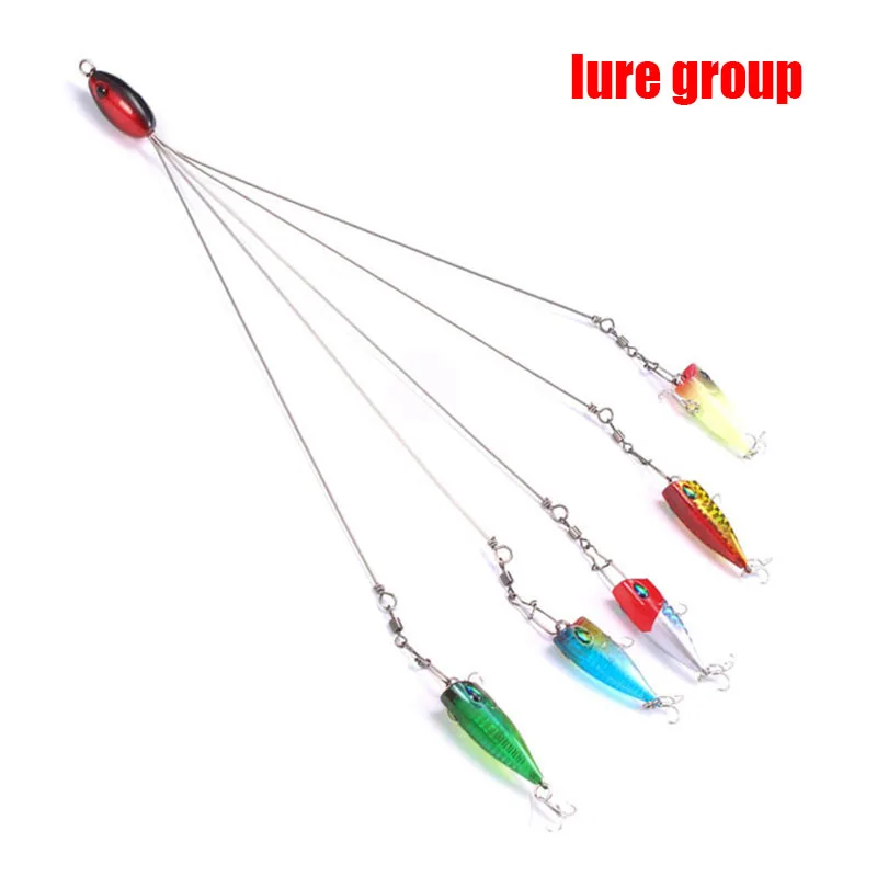 Umbrella Fishing lure Rig 5 Arms Alabama Rig Head Swimming Bait Bass with Swivel Snap Connector Minnow Fishing Group Lure Extend