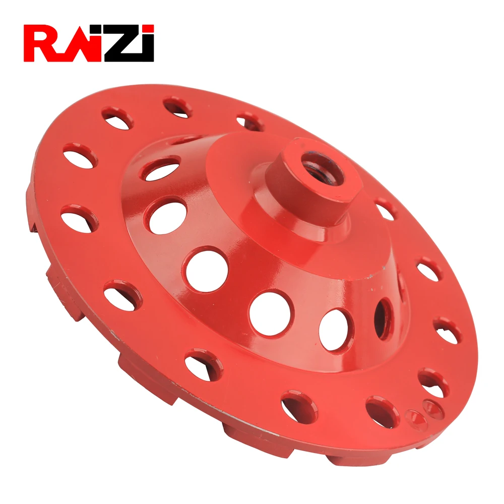 Raizi 125/180 ملليمتر أفضل ملموسة طحن عجلة ل زاوية طاحونة #60 الصناعية المهنية المعادن السندات الماس طحن كأس عجلة