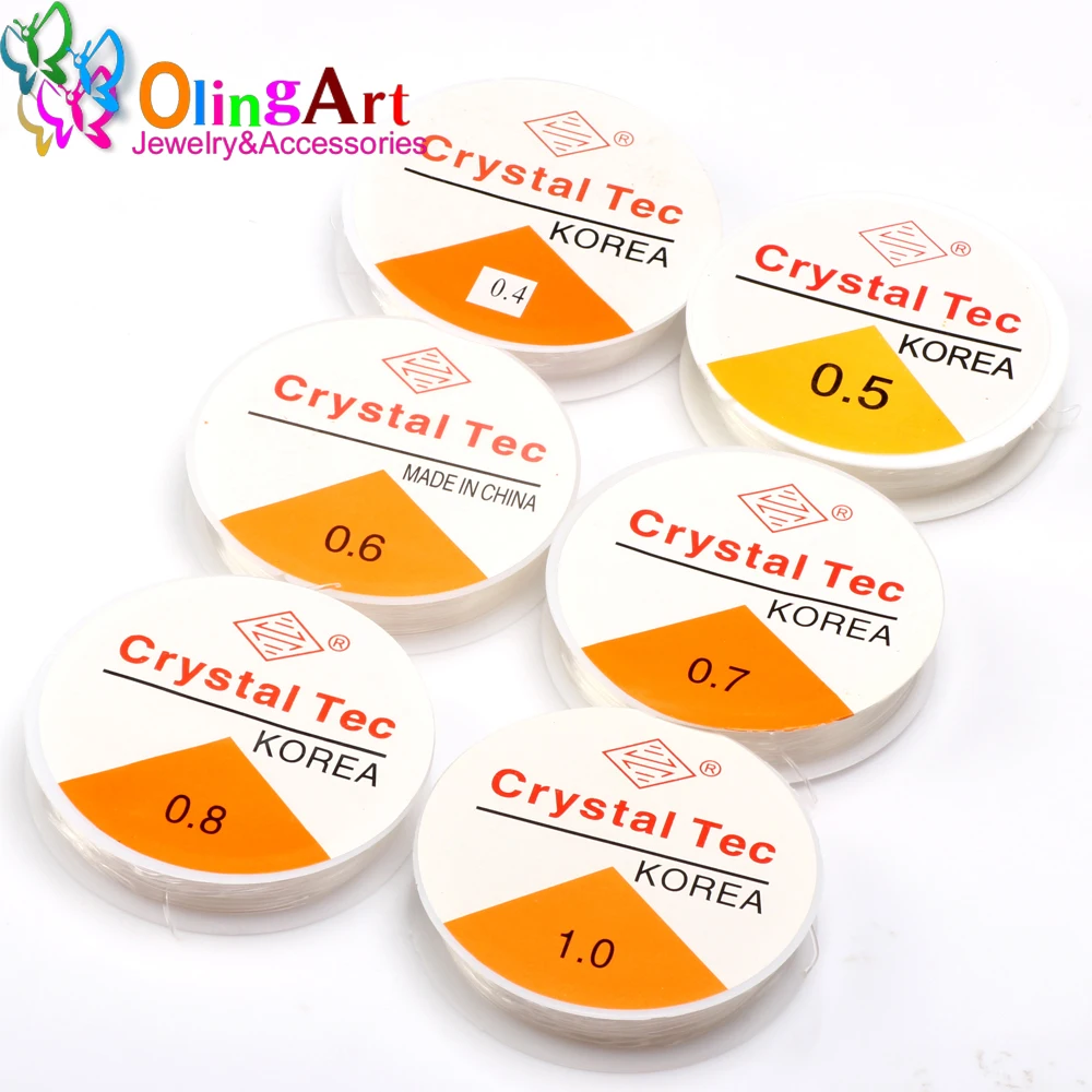 OlingArt  0.4 0.5 0.6 0.8 1.0MM 1 Spool of Crystal Clear Stretch Elastic Beading Wire/Cord/String/Thread DIY jewelry making