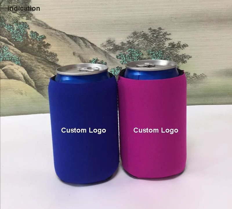 

300pcs/lot Neoprene Stubby Holders Beer Can Cooler Bags For Cans Food Wine Wedding Customized Gift Stubby Beer Cooler Sleeve