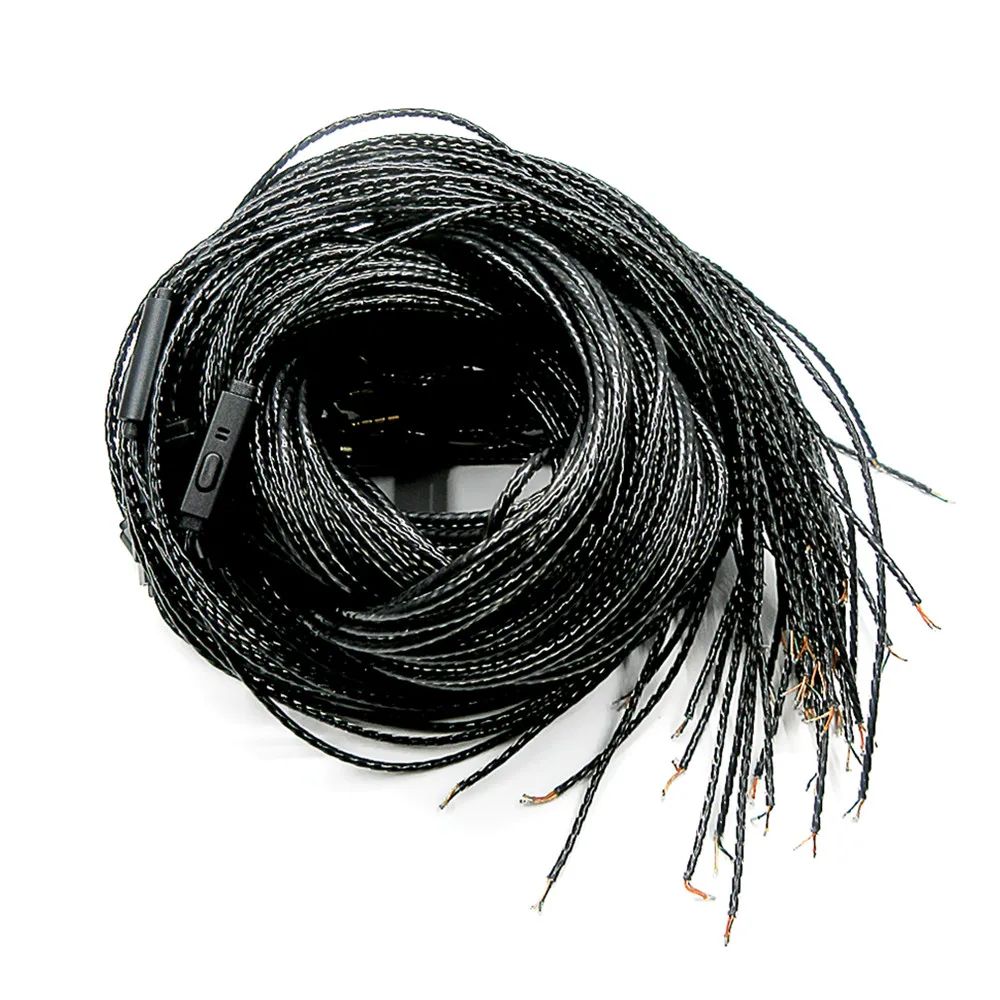 Fengru diy 1,25 m ersatz kabel audio kabel kopfhörer reparatur kabel diy kopfhörer kopfhörer wartungs kabel mit mikrofon