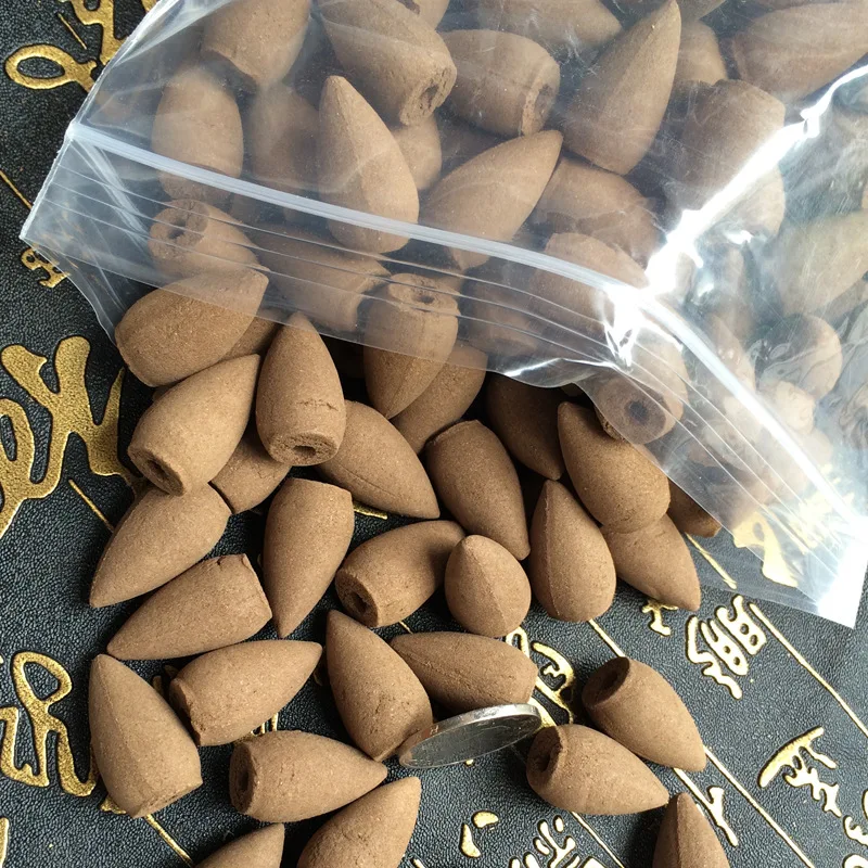 30Pcs Mixed Scents Natural Reflux Tower Incense Sandalwood Smoke Cones Reflux Tower Backflow Incense Cones Bullet