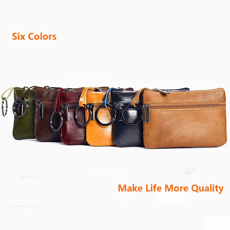 Women Wallet Genuine Leather Coin Purse Ladies Card Mini Bag Clutch Feminine Men's Slim Purse Money Small Wallet Key Holder Gift