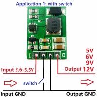 with Enable ON/OFF DC-DC 3V 3.3V 3.7V 4.2V 5V to 5V 6V 9V 12V Step-up Boost Converter Voltage Regulate Power Supply Module Board