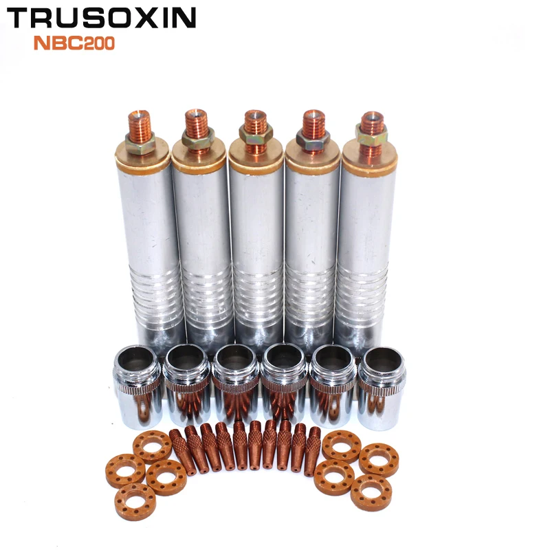 

Welding machine parts NBC200 spool gun torch head tube barrel welding tips shield cups gas ring for MIG MAG NBC welding machine