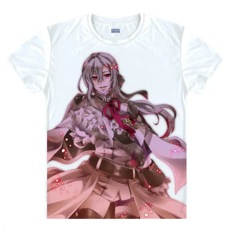 Seraph of the End T-Shirt Shinoa Hiragi Shirt Man's summer t-shirts anime shirt Cute white t-shirts anime dress cosplay gifts a