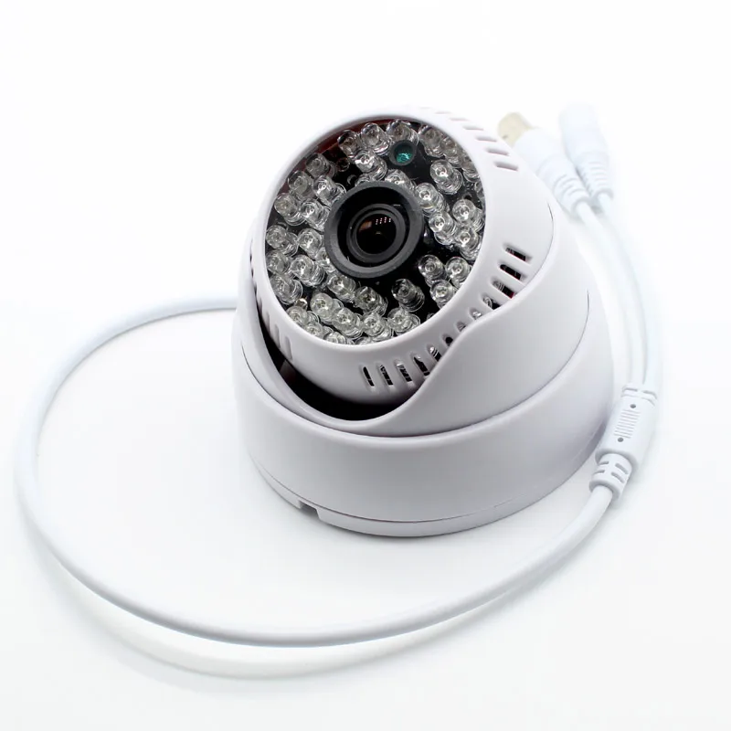 Caméra de surveillance dôme intérieure HD 1080P 2MP AHD CCTV, sécurité IR couleur 48led vision nocturne CMOS blanc