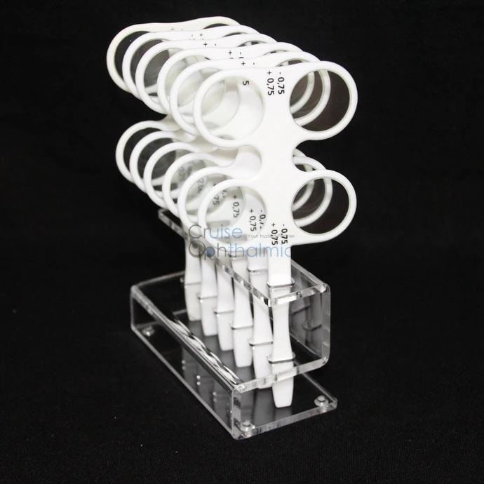 RRSH-6 Optometry Flippers Rack Set 6 Holes Crystal Clear Acrylic 6 mm Thickness (Rack Set Not Included)