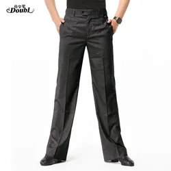 Man Grey Latin Dance Pants Male Professional Ballroom Performance Wear Square Modern Practice Wide Leg Straight Trousers H688