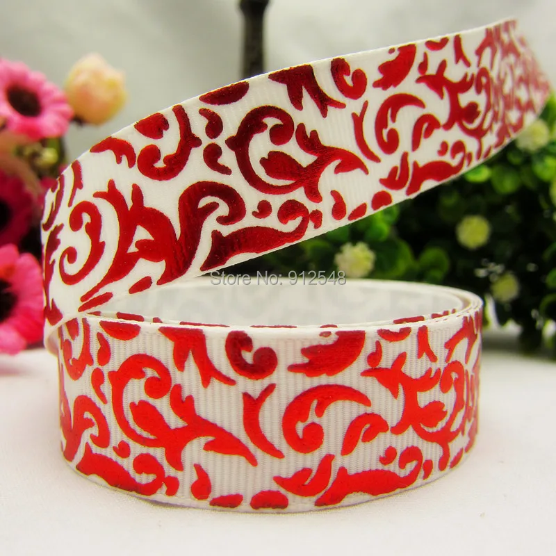 14978,22mm Hot silver Totem Series Printed grosgrain ribbon, DIY handmade materials,headwear accessories