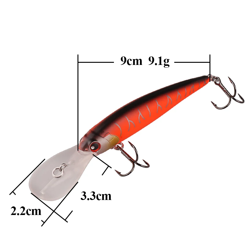 Smart Minnow Fishing Lure 90mm/9.1g VMC Hook Swimbait Fishing Wobblers Leurre Souple Iscas Artificiais Para Pesca Feeder