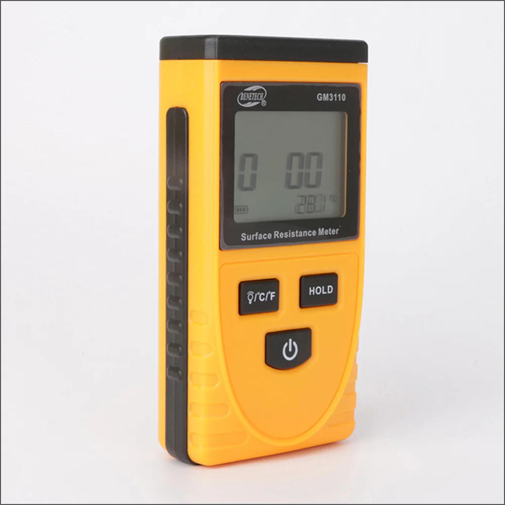 BENETECH Surface Resistance Meter Handheld Earth Resistance Meter Measuring Instrument Static Detector GM3110