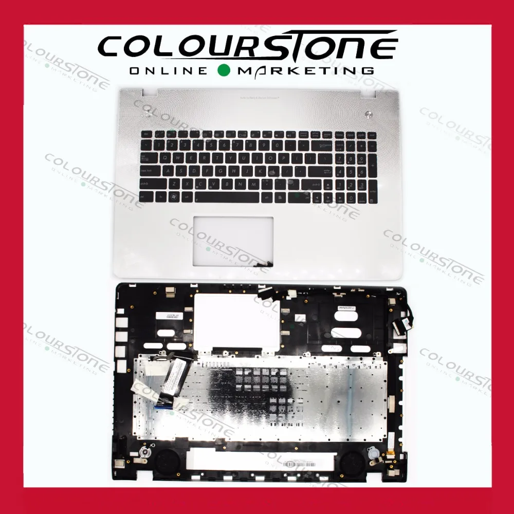 

Клавиатура ноутбука США, новая оригинальная для ASUS N76, США, черная с серебряной крышкой C и высоким качеством без подсветки