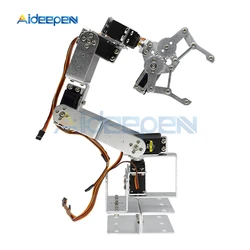 1Set ROT3U 6DOF Aluminium Manipulator Robot Arm Mechanical Robotic Clamp Claw Toys Mechanical Grab Manipulator For Arduino