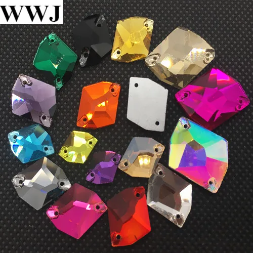 Link 1 :All Size&Colors 21x27,16x21,14x17,11x14,10x12 Cosmic Shape Sew On Glass Crystal Stones Flatback 2 Holes For Dress Making