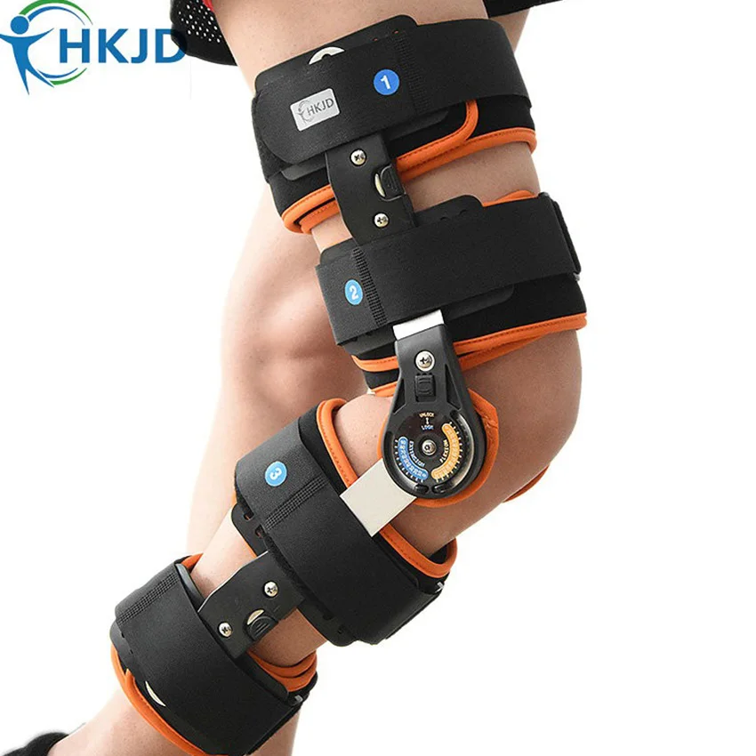 Adult Hinged knee Brace  Support For Patellar Fracture Dislocation  Knee Support Orthosis Adjustable Free shipping