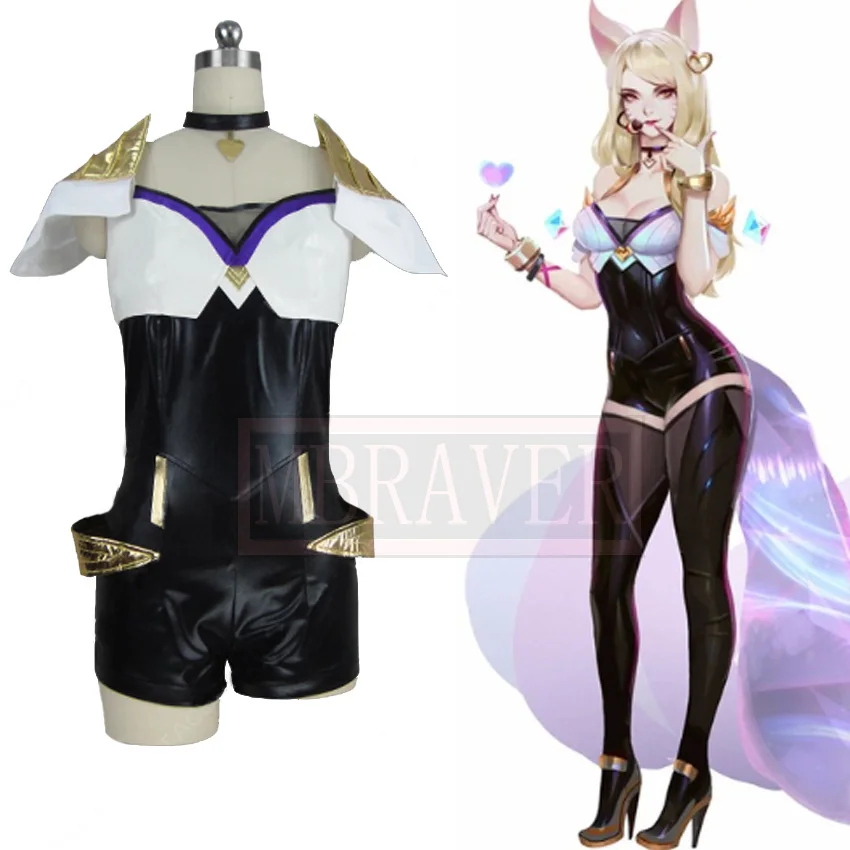 

LOL KDA Ahri Game Ahri Outfit Fullsets K/DA Group LOL Character Cos Halloween Uniform Cosplay Costume Custom Made Any Size