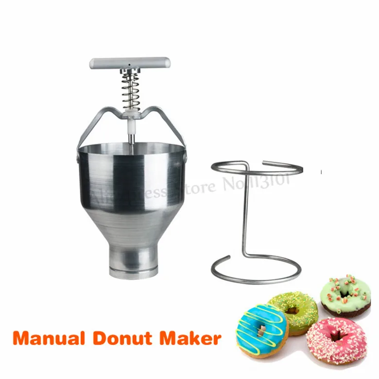 1 máquina Manual para hacer rosquillas, máquina para hacer rosquillas de acero inoxidable, herramienta de producción de rosquillas, operación Manual, ajuste Manual de 6 niveles