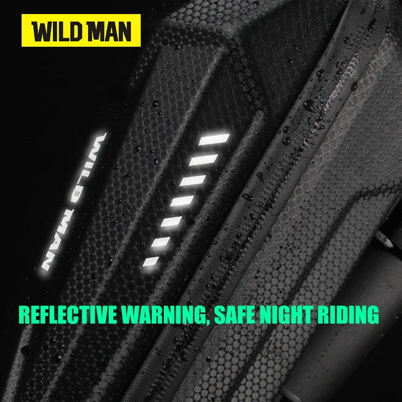 WILD MAN ES8 Bicycle Handlebar Bag Panniers EVA Hard Shell Front Balance Scooter High Capacity Carbon PU Rainproof Folding Bag