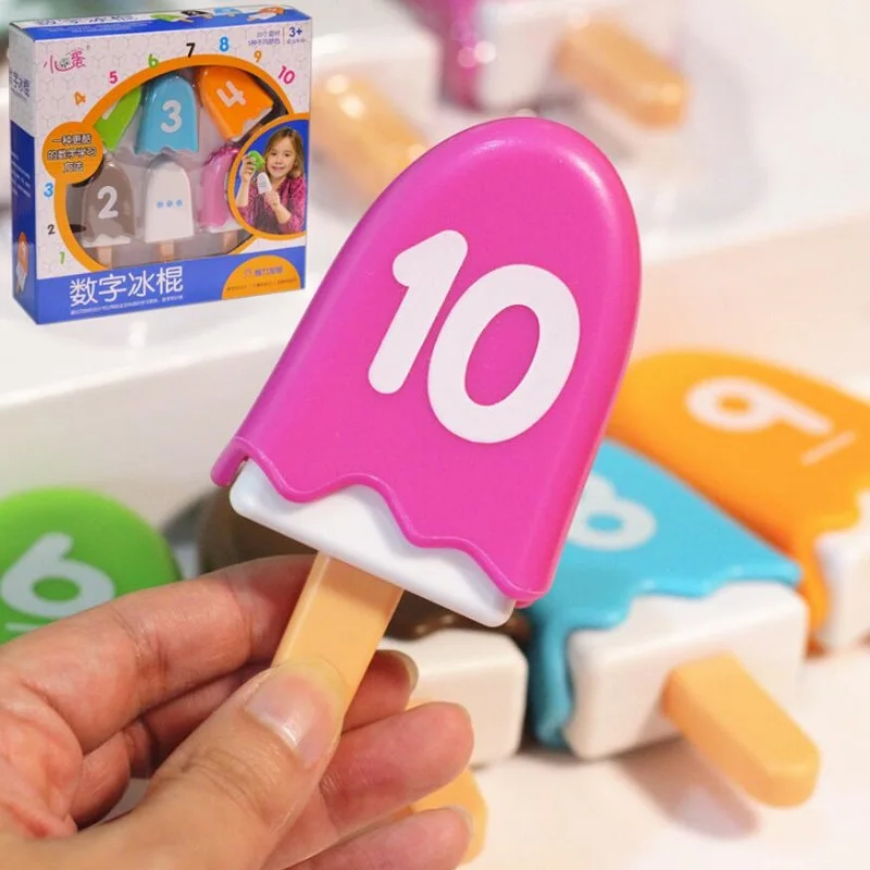 Digitale Popsicle Math Games Voor Kleuterschool, Fijne Motor Speelgoed, Set Van 10, Leeftijden 36 Maand +