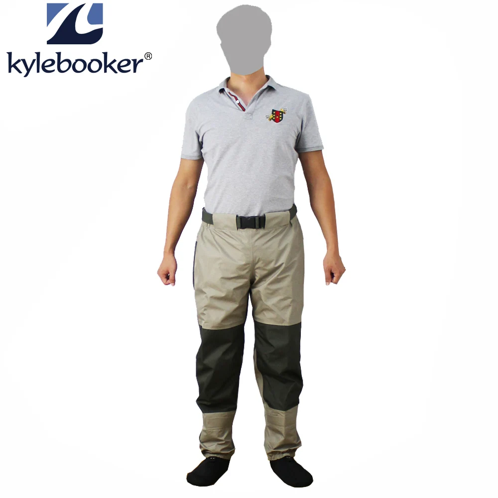 Fly Fishing Waist Waders Pant Durable Waterproof Trousers Wading Breathable Waist Pants With Stocking Foot