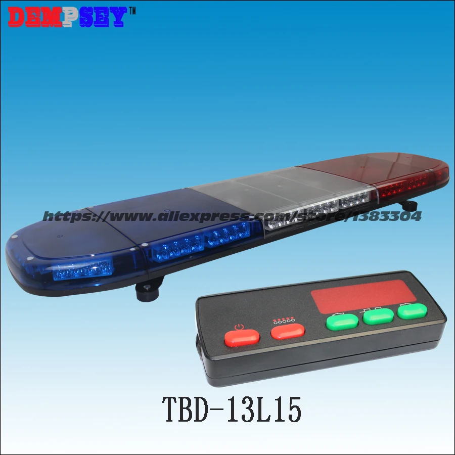 

TBD-13L15 High quality Red&Blue LED lightbar,Super bright emergency/Police Strobe light,DC12V Car Roof Flashing warning light