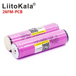 Nowa oryginalna bateria Liitokala 18650 2600mah chroniona ICR18650-26F M akumulator litowo-jonowy z płytką drukowaną